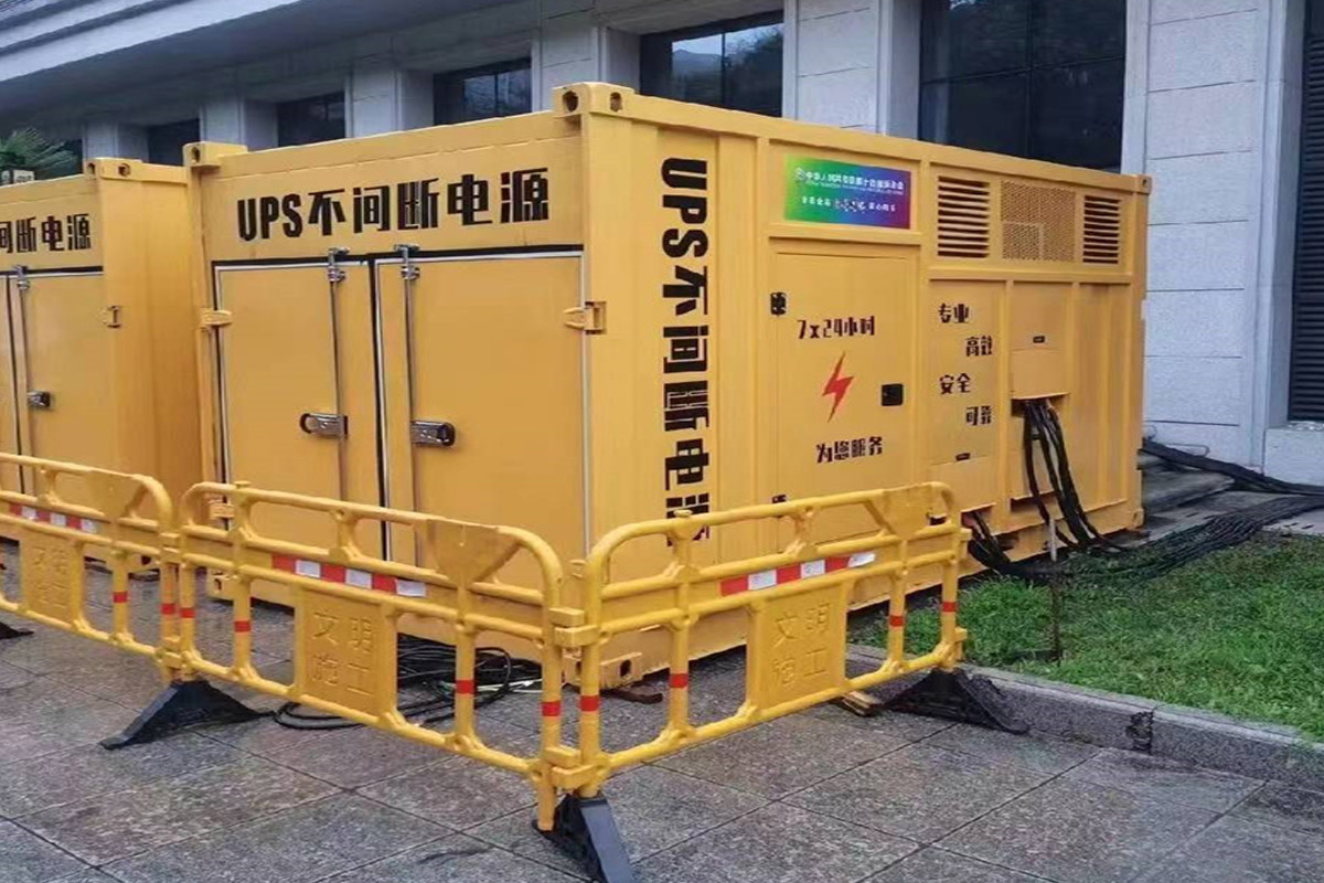 顺昌发电机租赁施工现场